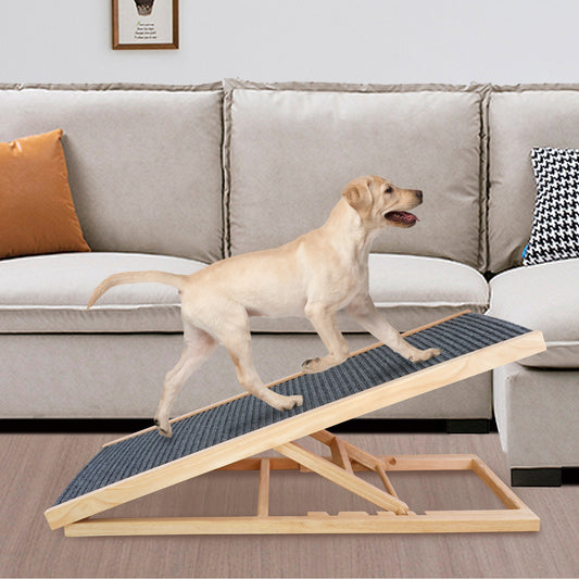 Dog Ramp for Bed, Extra Wide Excellent Traction, Pet Ramp for Small Dogs to Get on Couch Car, Non-Slip Rubber Surface, 16' Wide Hold up to 80lb, Adjustable, Foldable,Car Ramps,Dog Ramp
