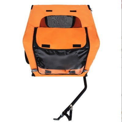Utdoor Heavy Duty Collapsible Pet Bike Trailer With 16-Inch All Terrain Wheels & Universal Hitch Foldable Dog Cargo Carrier Cart For Bicycles