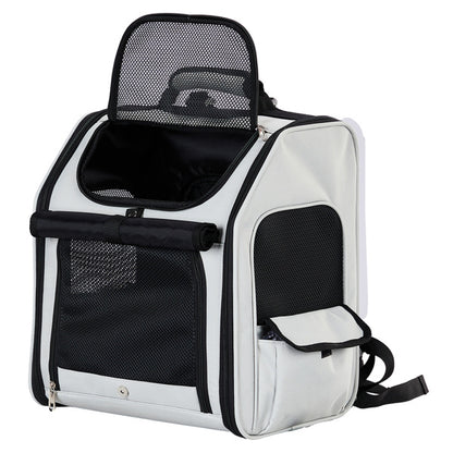 Pet Carrier Backpack, Expandable Cat Dog Carrier With Back Extension, Breathable Mesh Travel Backpack For Small Dogs Cats, Soft-Sided Pet Backpack Holds Up To 26 Lbs